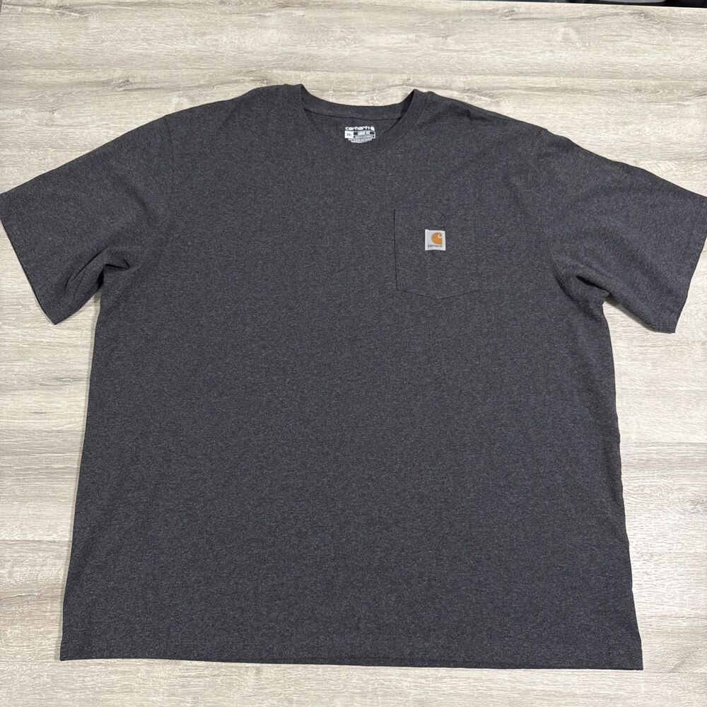 Carhartt Shirt Pocket Tee Men’s 3XL Loose Fit Carbon Heather K87 Workwear